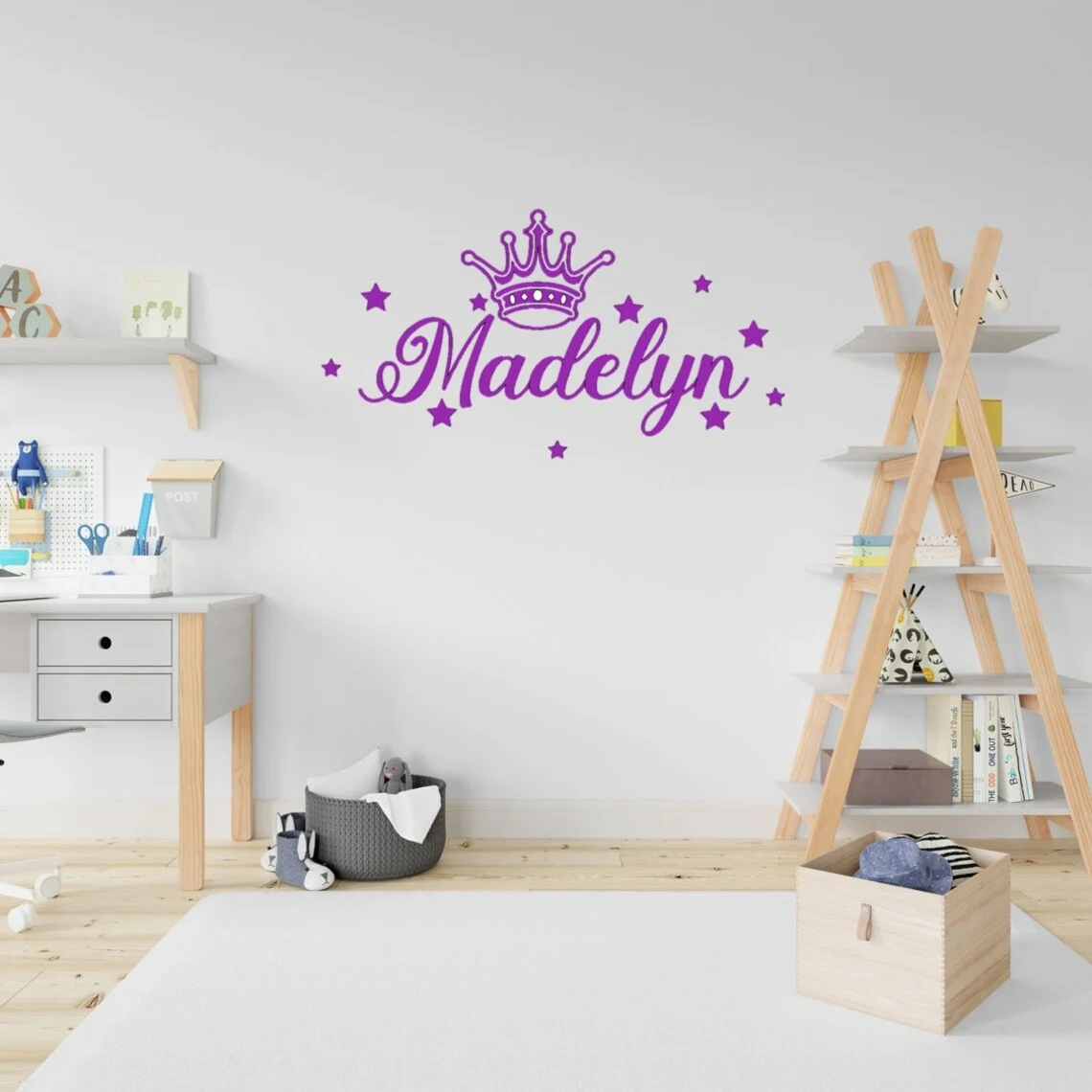 1pc Romantic Personalize Custom Name Crown Home Decoration A
