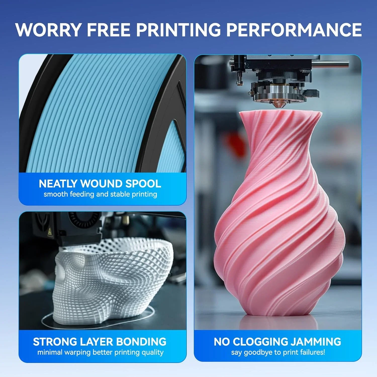 JAYO 2 Rolki HS PETGPLA/PETG/PLA+/PLA Meta/PLA Matowy Filament do Drukarek 3D 1.75mm Materiały do Druku 3D dla 99% Drukarek 3D FDM — zdjęcie produktu 2