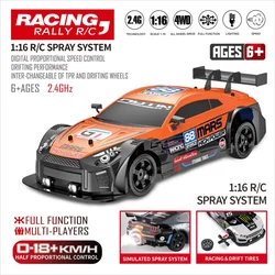 RC Cars 2.4G 4WD 1:16 Large Spray High Speed Drive Drift Car due tipi di pneumatici Classic Edition auto da corsa professionale per regali