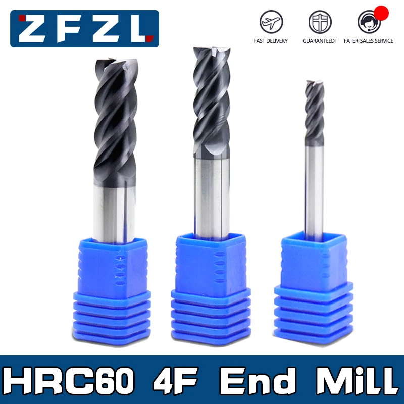 Fresa de Topo de Carboneto Hrc60 de Flautas 45 ° D112 50l 100l Fresa Liga Revestimento Ferramenta de Corte de Aço de Tungstênio Cnc Maching Fresas
