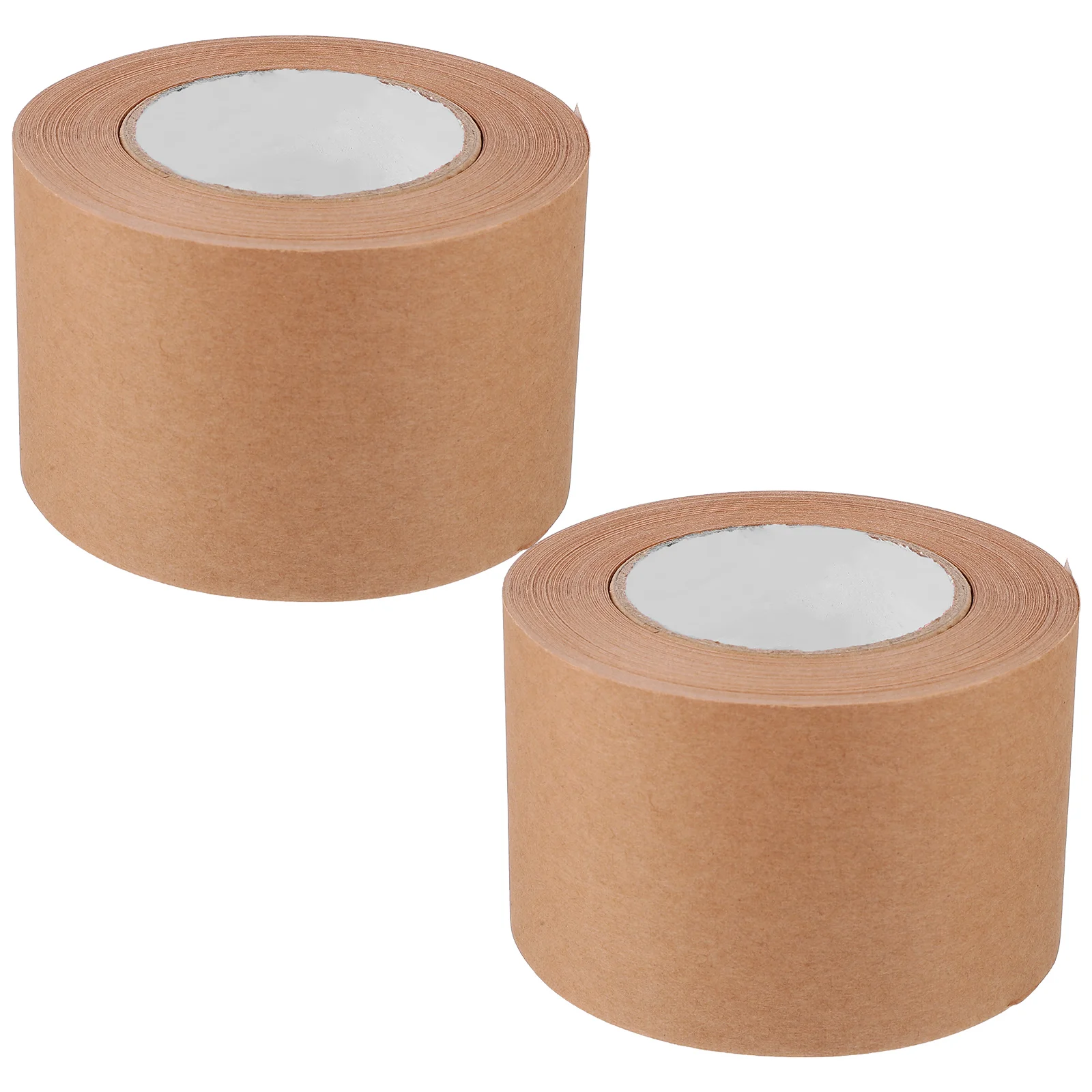 2 Rolls Tape Kraft Paper Brown Adhesive Wide Reinforced Packing Heavy Duty Boxes