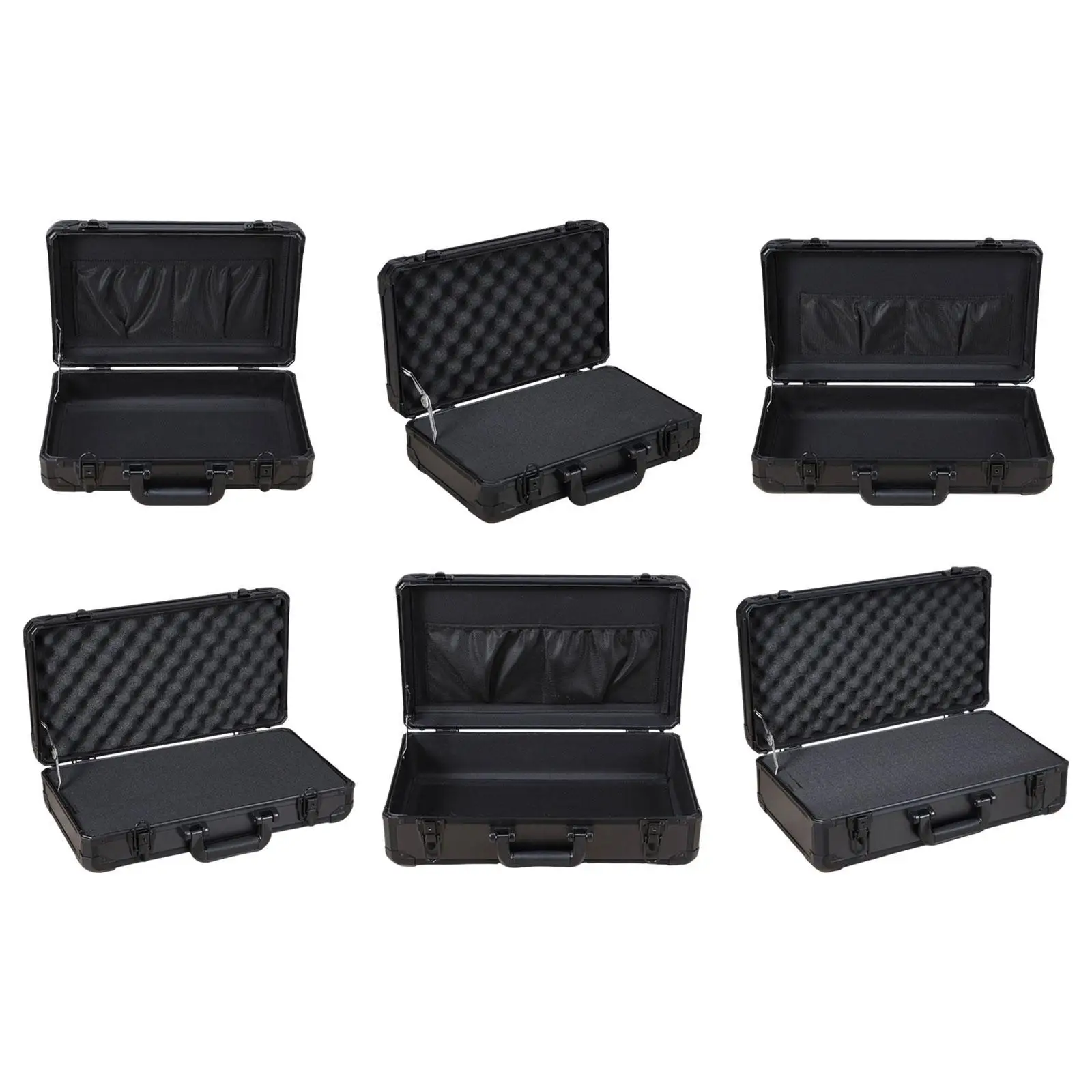 Portable Tool Box with Mesh Pocket Suitcase Handheld Container Carrier Protector