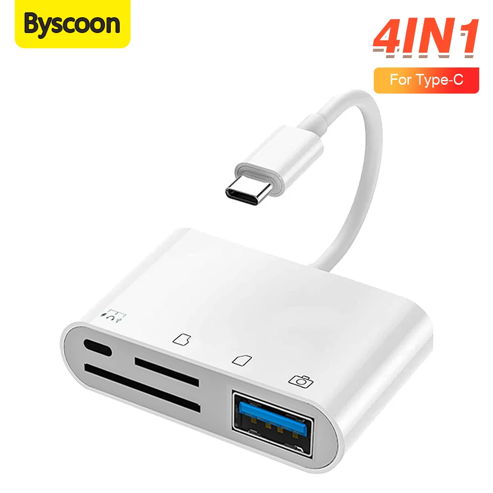 Компактный адаптер флэш-накопителя типа C TF SD Card Reader для iPad Pro Samsung Macbook Xiaomi OTG Device Recording Transfer...