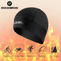 ROCKBROS Winter Cycling Fleece Hats Outdoor Sports Cap Men Winter Warm Head Hat Windproof Skiing Cycling Bicycle Cap Men Hats