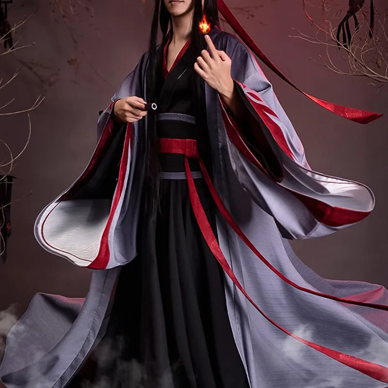 Wei Wuxian The Yiling Patriarch Cosplay Grandmaster of Demonic Cultivation Mo Dao Zu Shi Ancient Hanfu Clothing Costume Set