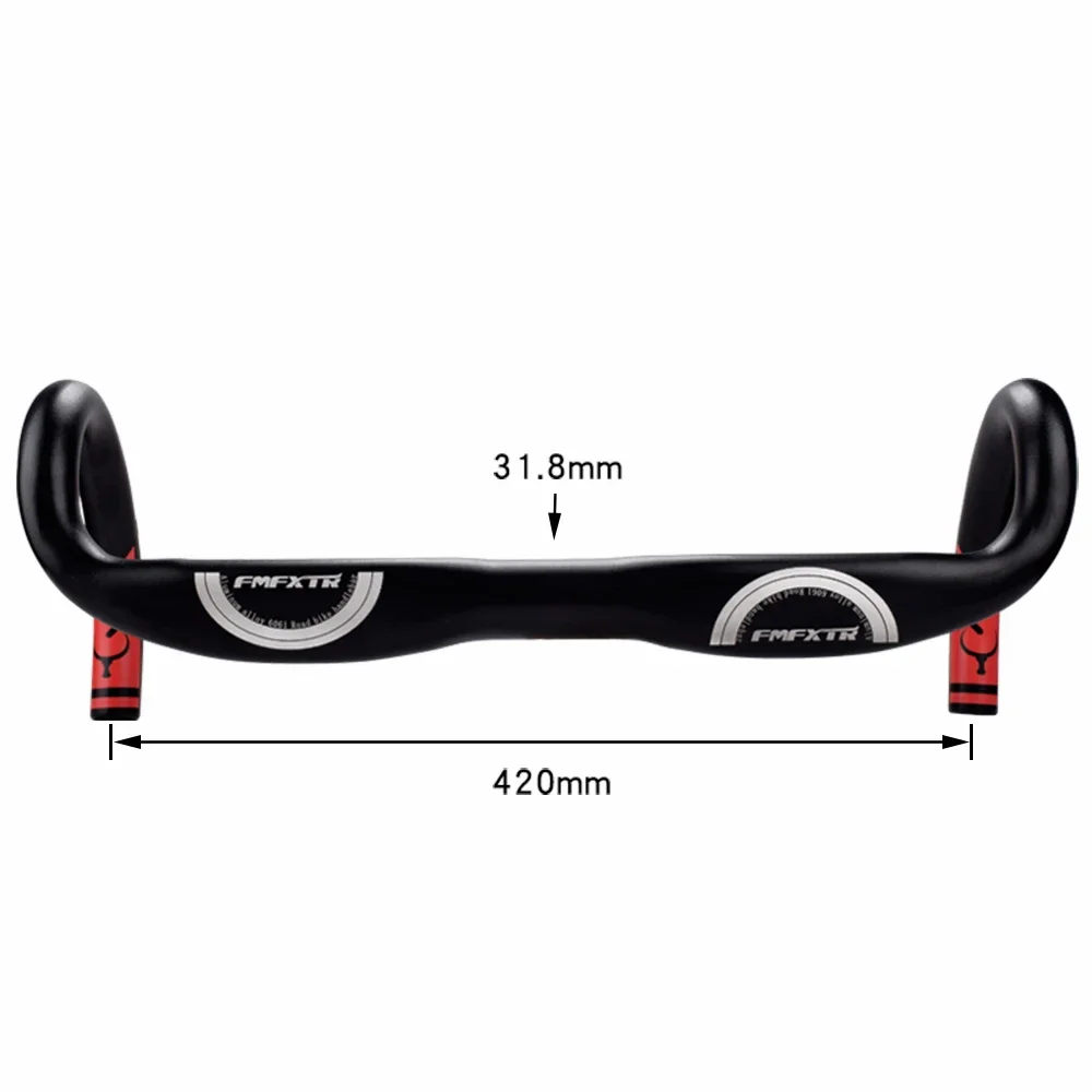

Ultralight Aluminum Alloy Road Bike Handlebar Racing Reduce Resistance bent bar strengthen Drop Bar bicycle parts 31.8mm* 420mm