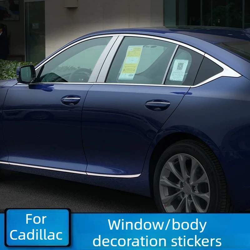 

For Cadillac CT5 Window Trim Body Exterior Modification Dedicated Door Edge Front and Rear Bars Tail Door Bright Stickers Tools