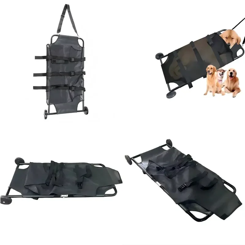 New Foldable Pet Stretcher Large Dog Veterinary First Aid Straps Animal Rescue Medical Equipment