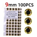100 piezas doradas de 9 mm