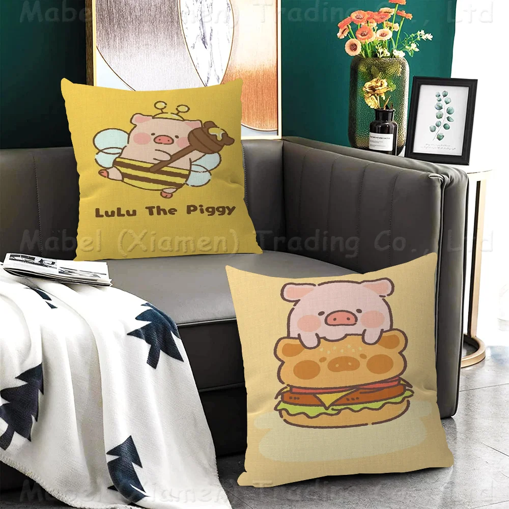 Cute Little Piggy Pillowcase Toon Gift Cushion Cover Bedroom Home Sofa Chair Seat Decor Pillow Case