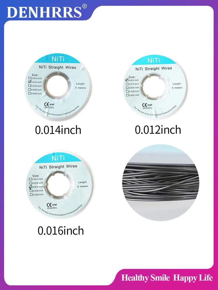 

5M/Roll Dental Orthodontic Niti Straight Wire Roll 0.008/0.012/0.014/0.016inch
