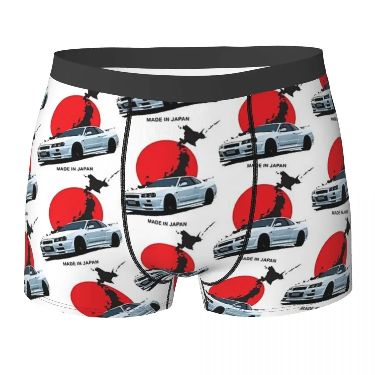 Boxer Underpants Shorts Skyline R34 GTR Japan Panties Men Ventilate Underwear for Homme Man Boyfriend Gift