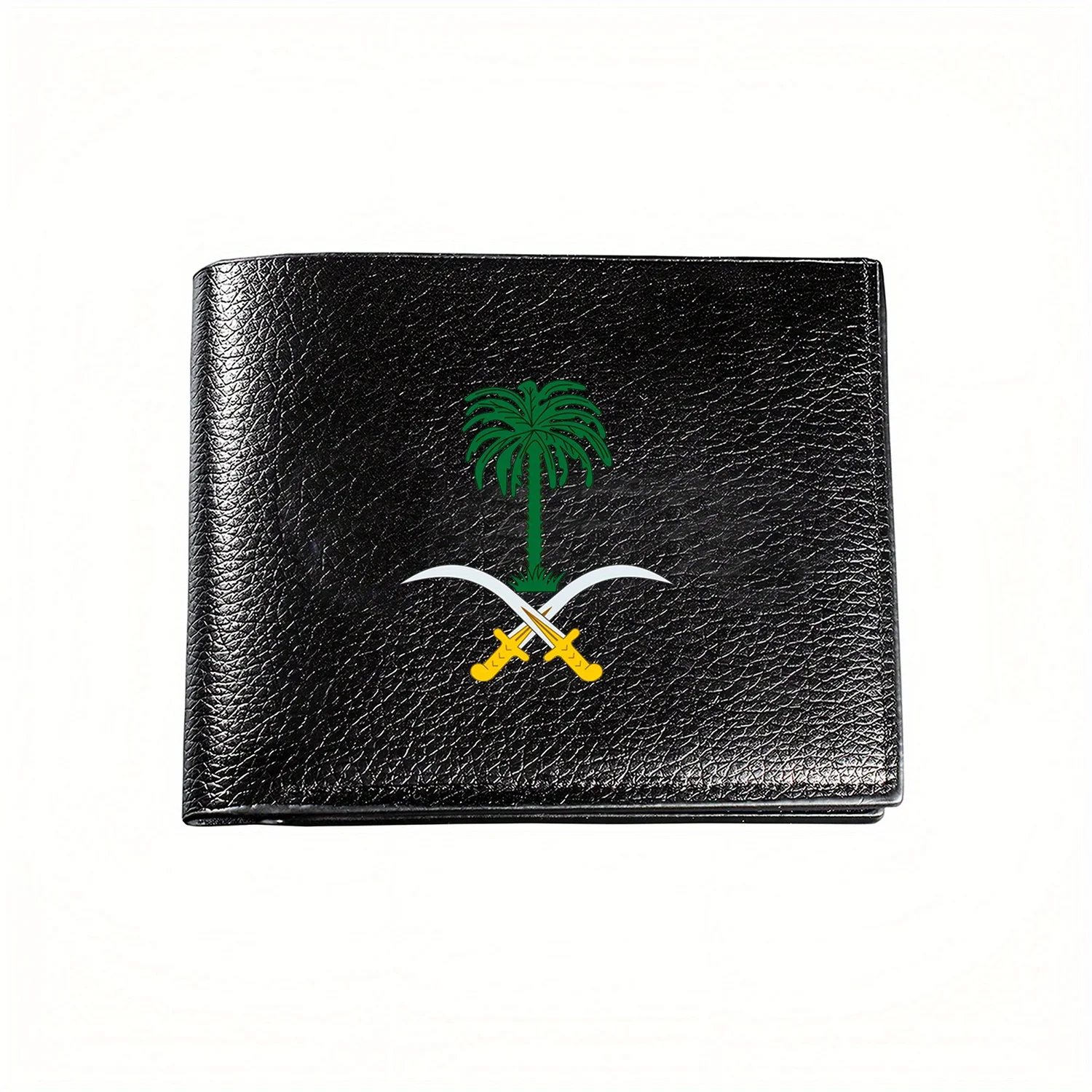 Эмблема Саудовской Аравии: кошелек Palm Tree & Crossed Swords - деловой мужской повседневный элегантный простой практичный качественный стильный кошелек Pr