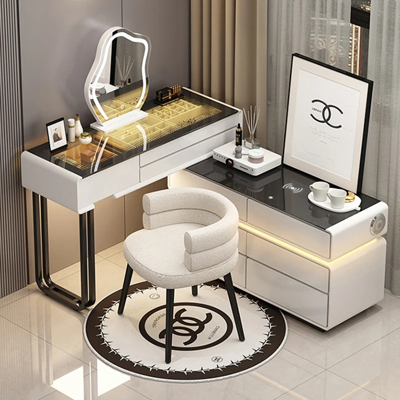 Living Room Modern Vanity Table Women Coffee European Bedside Jewelry Corner Dressing Table Study Penteadeira Acrylic Furniture