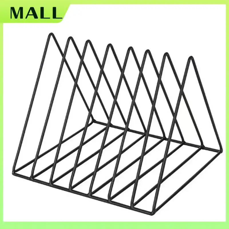 

Настольная треугольная книжная подставка MALL, железная стойка для хранения, черный настольный органайзер для книжной полки, настольный книжный шкаф, современная книжная полка Easy T