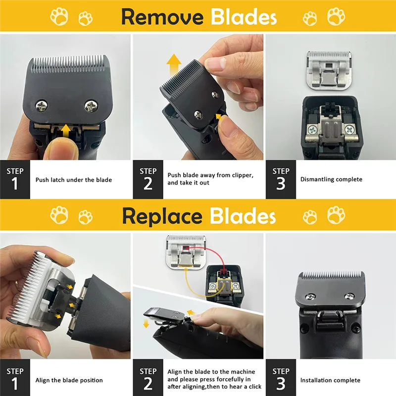 Wahl KM 10アニマルクリッパー交換用取り外し可能ブレード - Andis AG、AGC SMC、Oster A5ヘッドカッター-AT39対応
