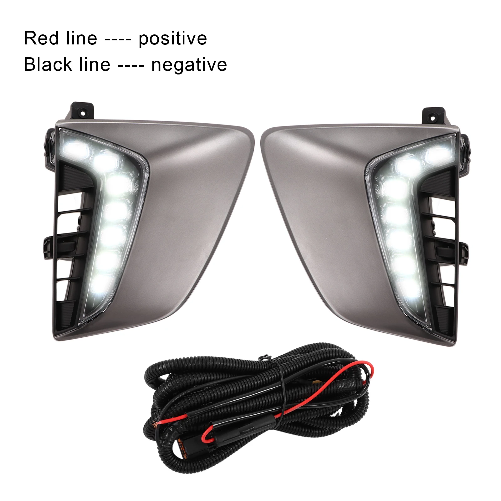 

Car Daytime Running Light Car DRL Lamp Car LED Daytime Running Light Lamp Waterproof Replacement for Hyundai IONIQ 2017‑2019