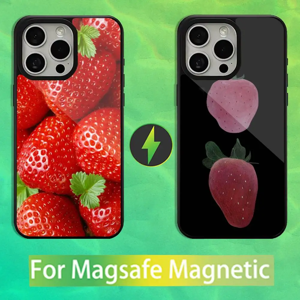 

Fruit Strawberry Phone Case For iPhone 16,15,14,13,12,11,Pro,Max,Plus,Mini,Magsafe,Magnetic Wireless Charging Case