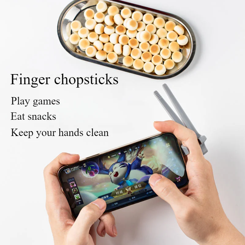 Creative Finger Chopsticks Portable Potato Chip Snack Clip Easy To Operate Tongs Salad Food Not Dirty Hand Lazy Chopstick Tool