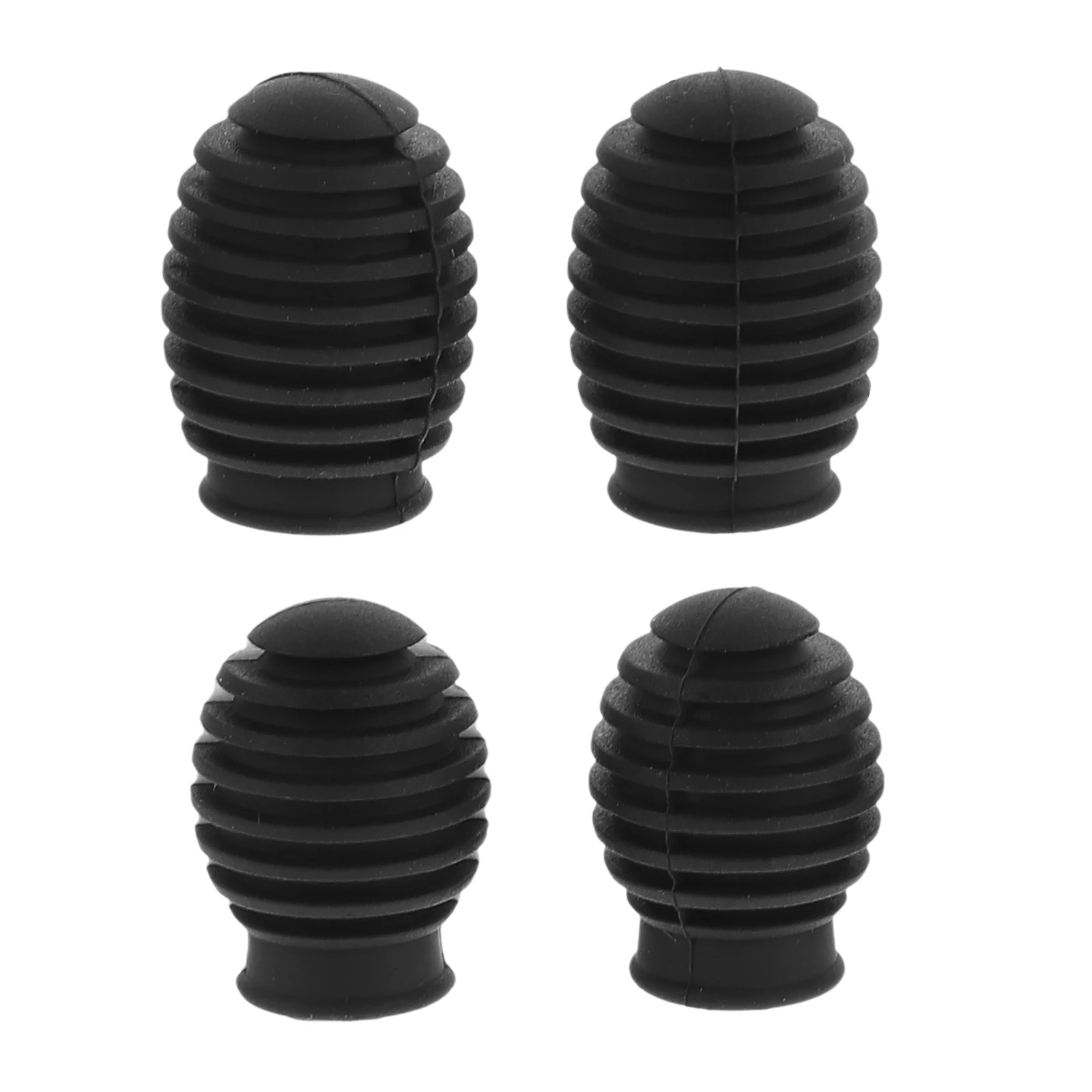 

4 Pcs Drumsticks Protector Silent Covers for Protectors Supplies Silicone Instrument Black Accessories Practice Beginner Head