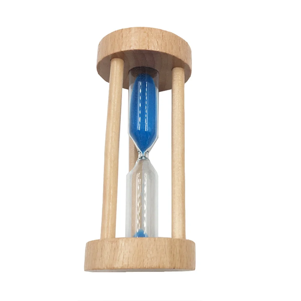 

3 Min Wooden Sandglass Blue Timer Clock For Home Office Decor Desktop Hourglass Sand Timer Practical Time Management Tool