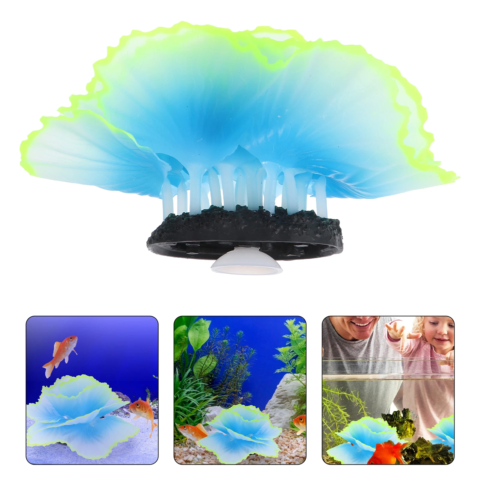 

Fine Workmanship Glowing Coral Simulation Plant Durable Resin Realistic Luminous Design Fish Tank Landscape Aquarium Decor