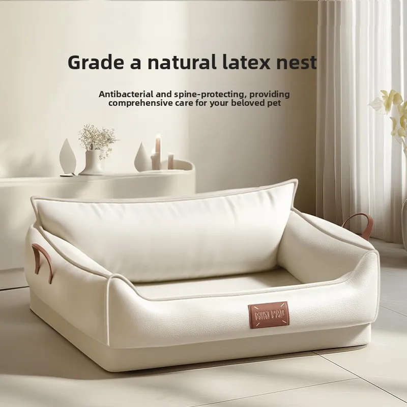 Waterproof Latex Dog Bed Large Medium Dogs Tear Resistant Couch Sle Dog House Multi Season Universal Pet Bed Square ape