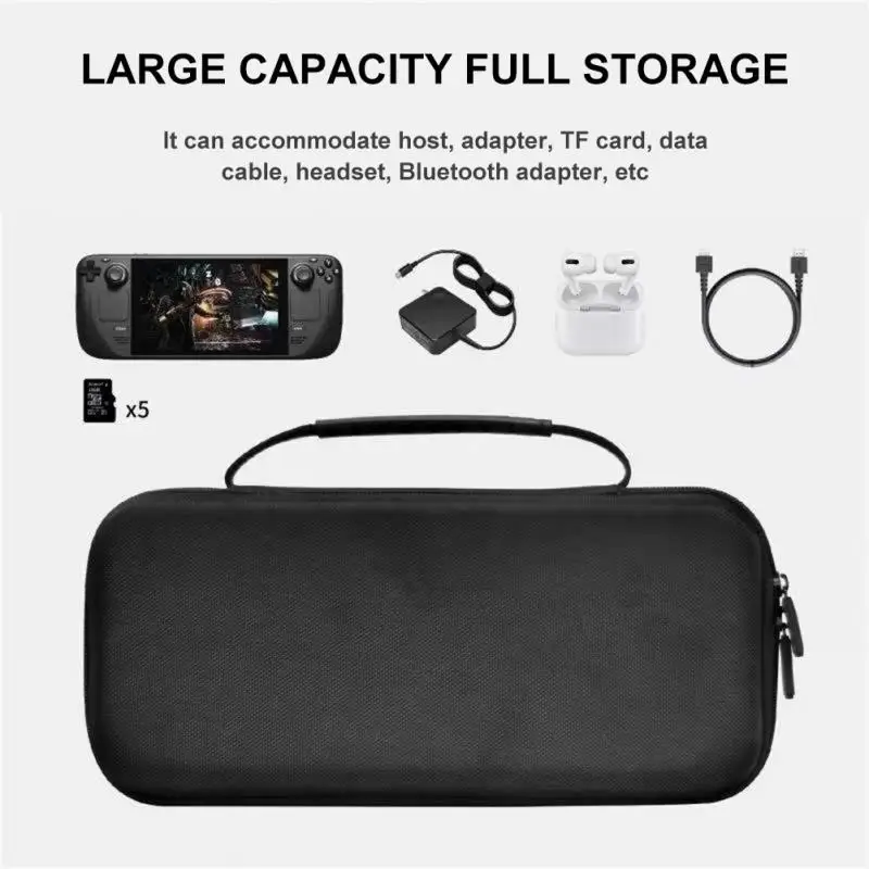Storage Bag For Steam Deck Game Console Portable Handheld Waterproof Travel Protect Handbag TF Card Slot Earphone Hard Cover