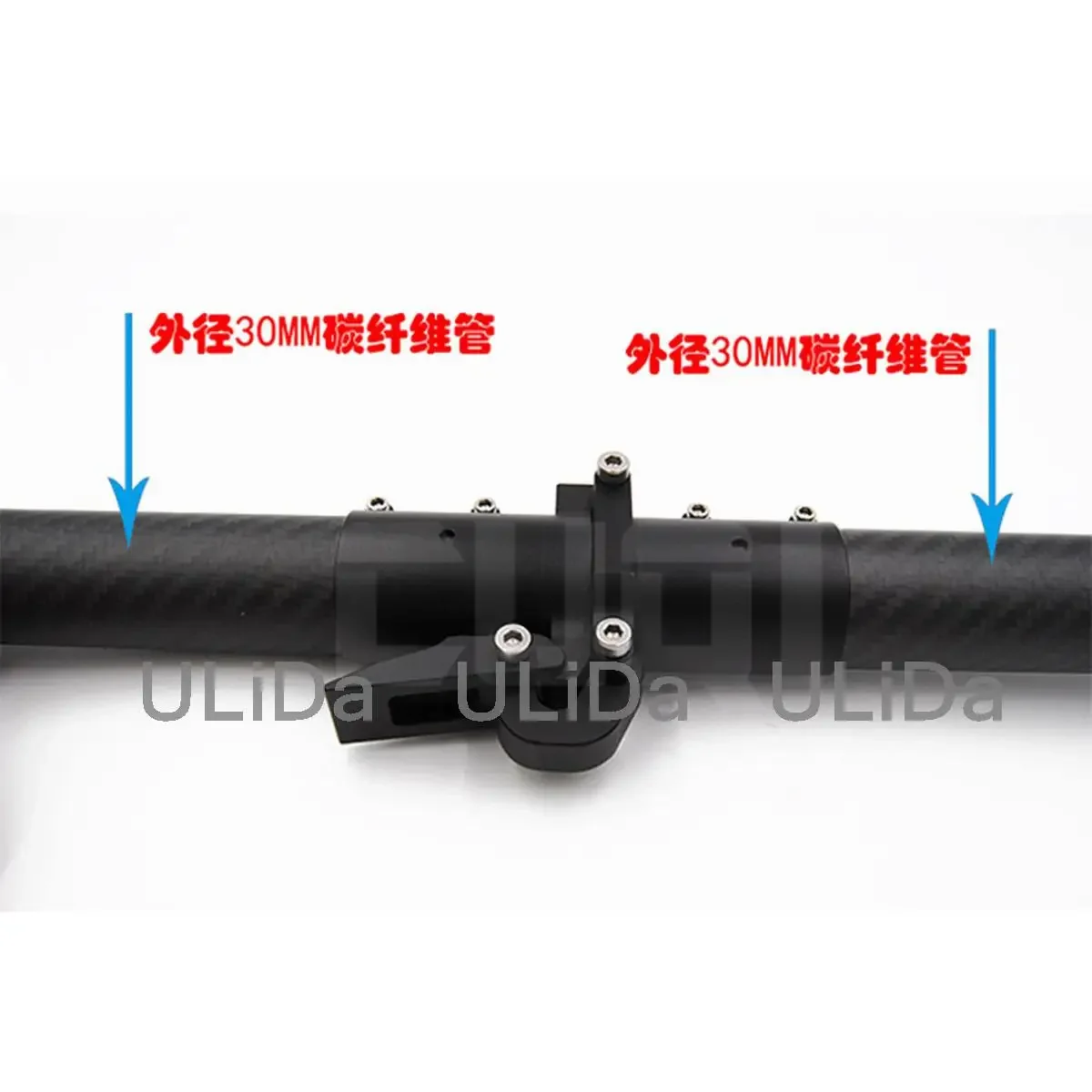 D30 更新 CNC 30 ミリメートルアルミ横方向折りたたみアームチューブジョイント水平折りたたみ RC マルチコプタークアッドコプター FPV