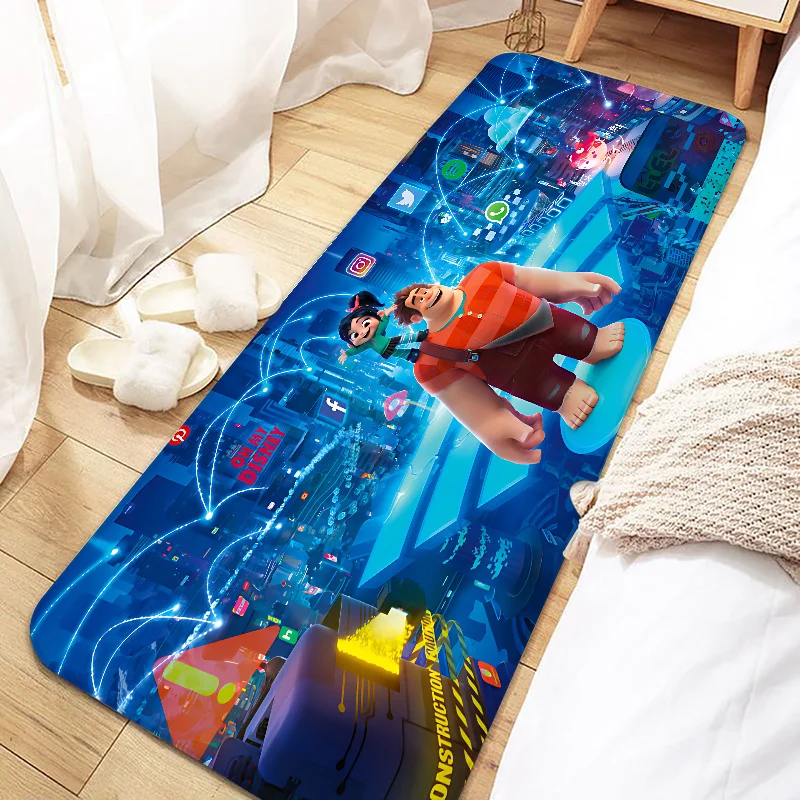 MINISO Disney Wreck-It Ralph Door Mat Entrance Non-slip Doormat Washable Kitchen Carpet Living Room Hallway Rugs Bathroom Bath D