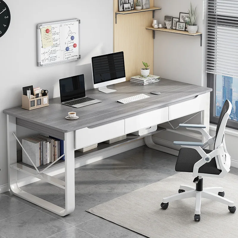 Simple Computer Desk Home Office Desk with Drawer, Multifunctional Study Table for Students, Dorm Room, Small Space