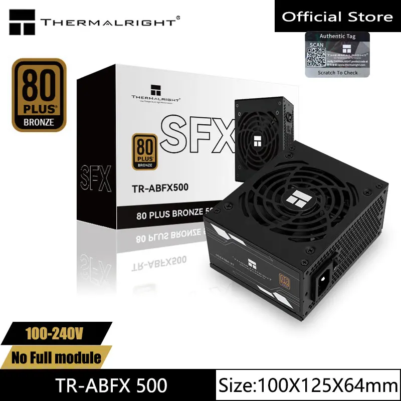 Thermalright TR-ABFX 500 SFX Black Bronze Direct Power Supply，100-240V full voltage Mini Power Supports M-ATX or ATX chassis