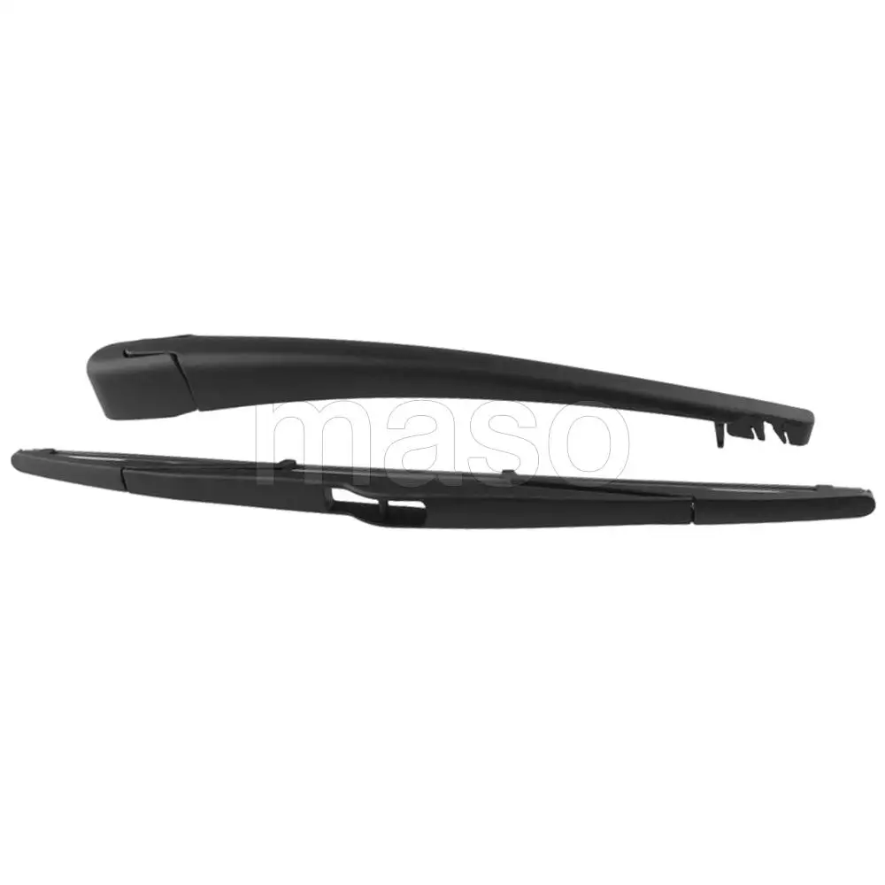 1 Juego de brazo y cuchilla de limpiaparabrisas trasero PBT negro para Mazda 2 2004 2005 2006 2007 Kit de brazo y limpiaparabrisas trasero