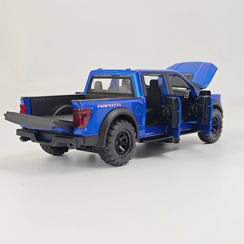 

1:32 simulation Ford F150 pickup alloy car model, doors and engine hood, trunk can be opened suitable for collection