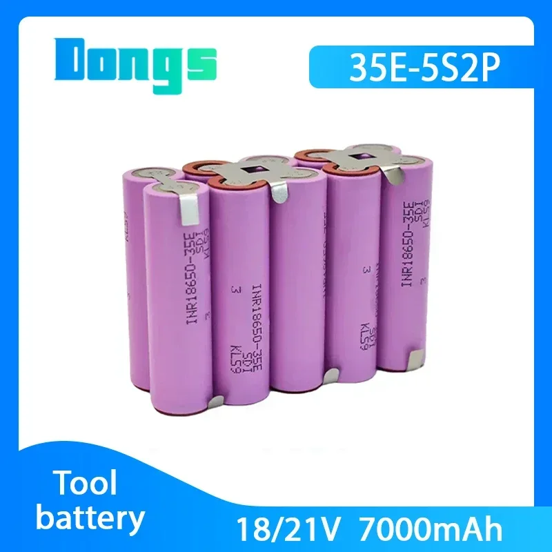 Battery Pack 3S1P 4S1P 5S1P 6S1P 3S2P 4S2P 5S2P 3500/7000mAh Customized Welding Battery Pack 18650-35E Battery,Screwdriver,Drill