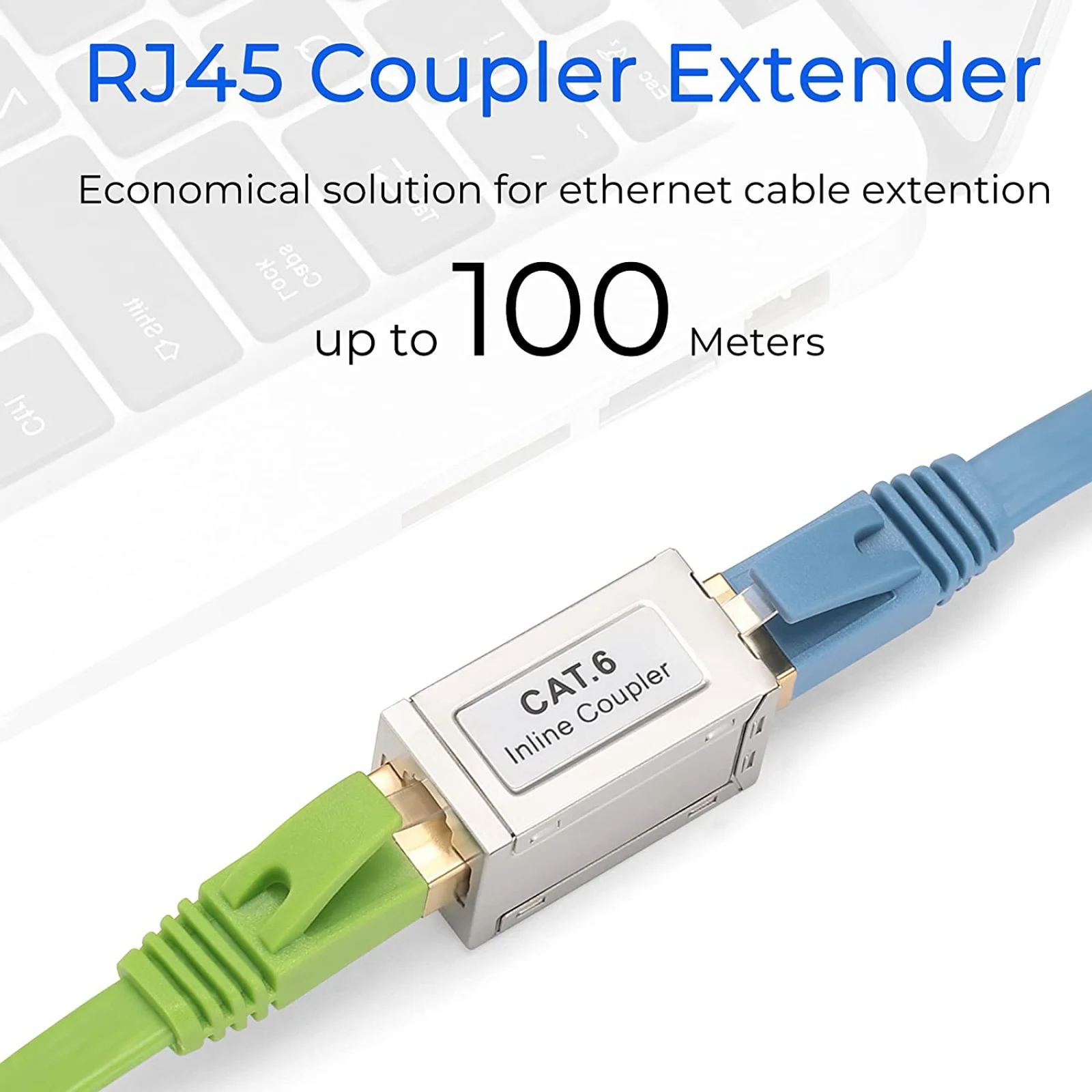 5Pcs RJ45 Cat6 Coupler Shielded Ethernet Cable Extender Inline Coupler PoE Female to Female Connector 8P8C 10Gbps