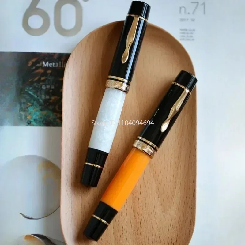 

MAJOHN P139 Fountain Pen Retro Large Piston Fine Nib 0.5mm Fashion Writing Rubber Tongue All-copper Piston Luxury Office Pens