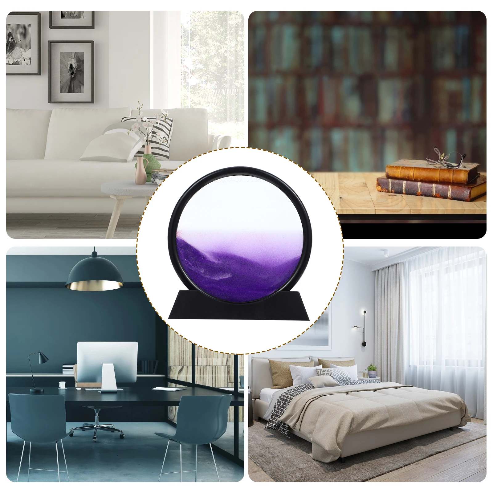 

3 D 3D Hourglass Ornaments Quicksand Painting Office Decor Ocean Home Decoration Liquid
