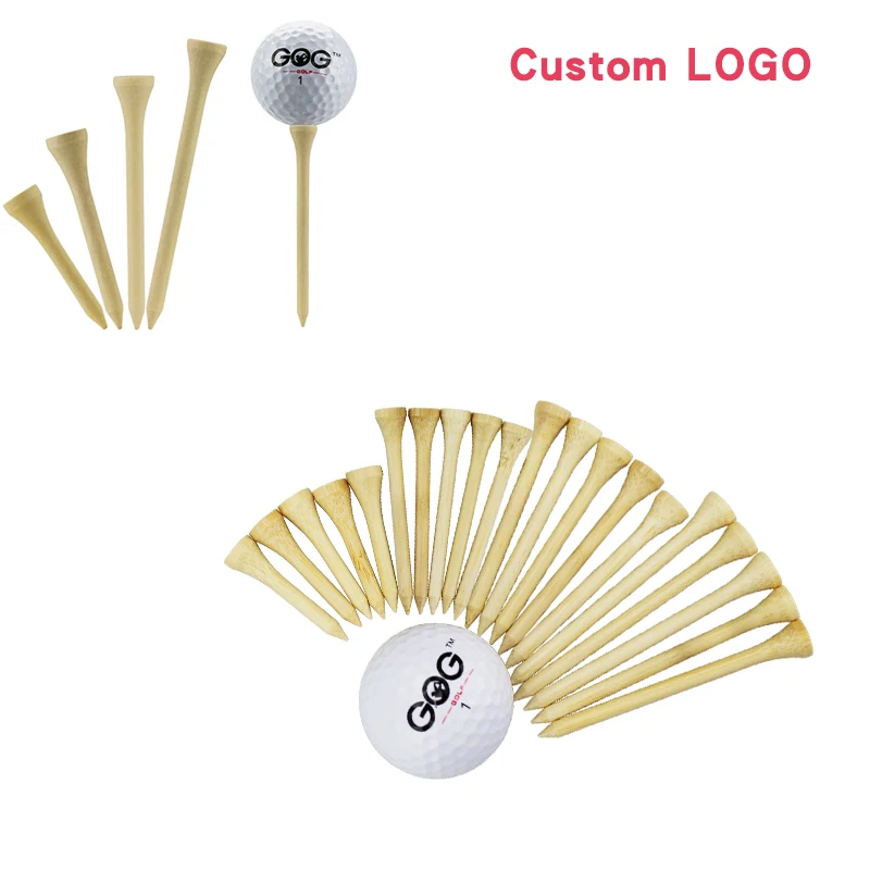 

10000 Pcs Custom Logo Wooden And Bamboo Golf Tees 42mm 54mm 70mm 83mm Golf Ball Holder Drop Ship Durable Golf Accessory Supplies