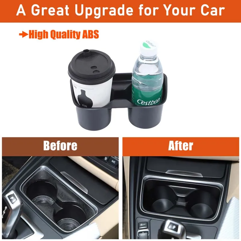 

1piece set ABS Black For BMW 3 Series 4 Series F30 F31 2013-2015 central control water cup holder protective cover accessories