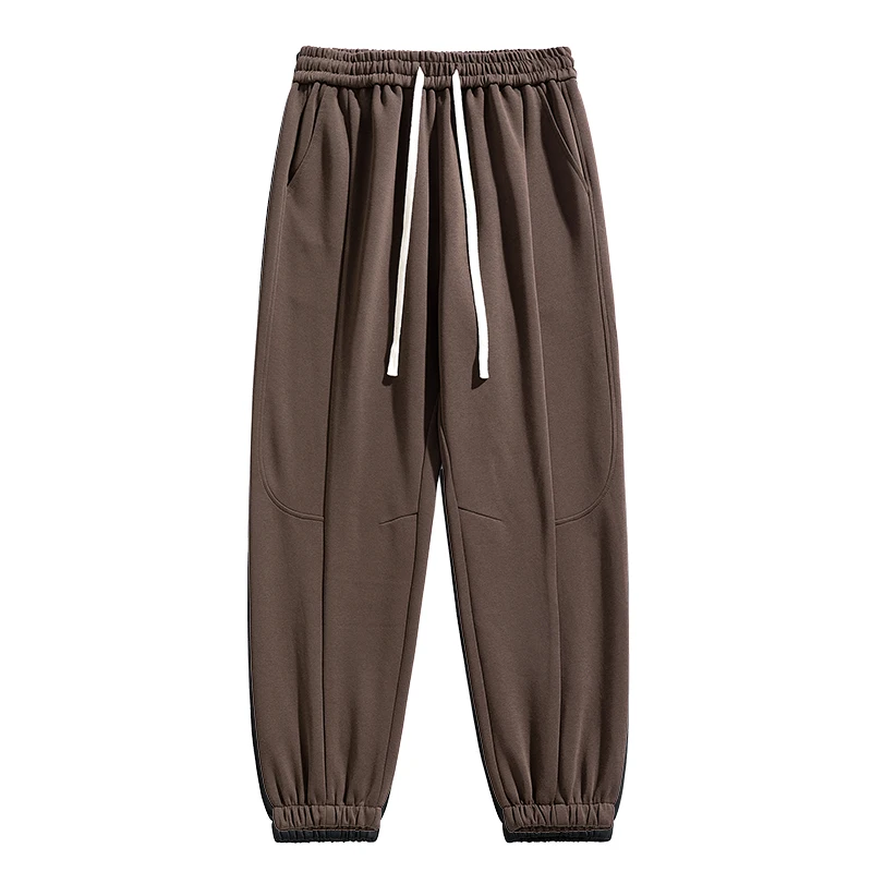 ذكر جديد فضفاض موضة Sweatpants جودة عالية كبيرة الحجم عادية مرونة الخصر الرباط السراويل الرجال ربيع الخريف بنطلون مستقيم