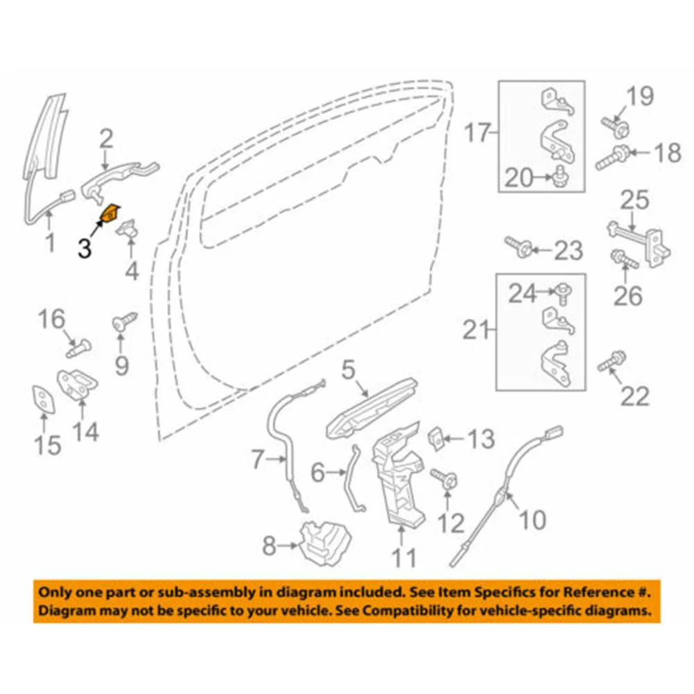 For Ford Car Front LH FRONT Door Handle Lock Bezel CHROME Cover Cap #DS73 F218A15-BE54WF For Ford For Fusion Ford Edge