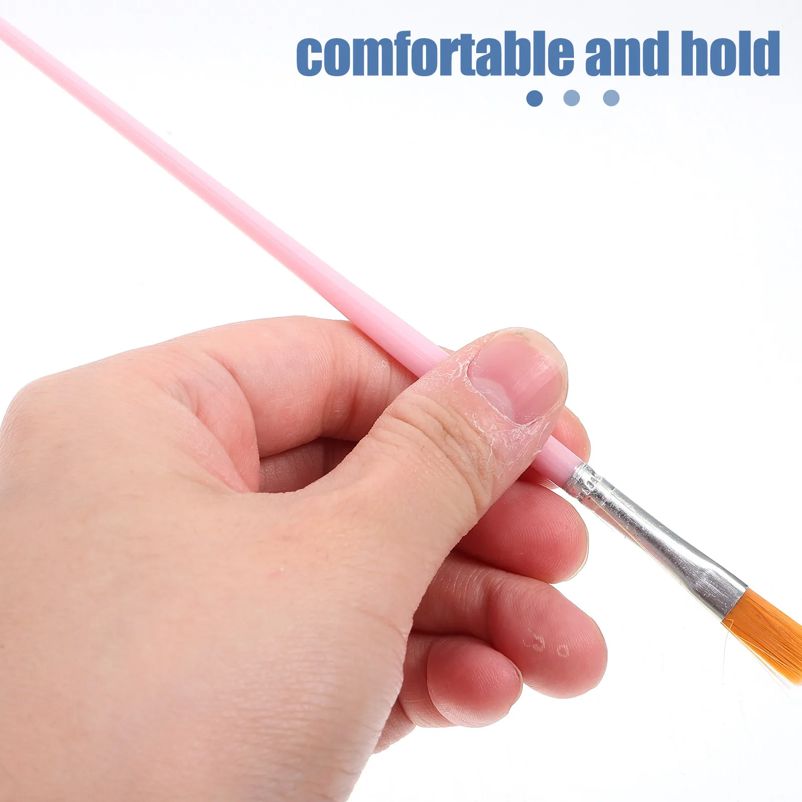 15Pcs Oil Painting Brush Set High Durability Nylon Bristle Comfort Grip Multi-Function Painting Tool for Acrylic Watercolor
