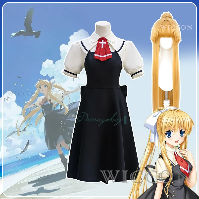 

AIR Kamio Misuzu платье для косплея парик JK юбка школьная форма женская Хэллоуин карнавал