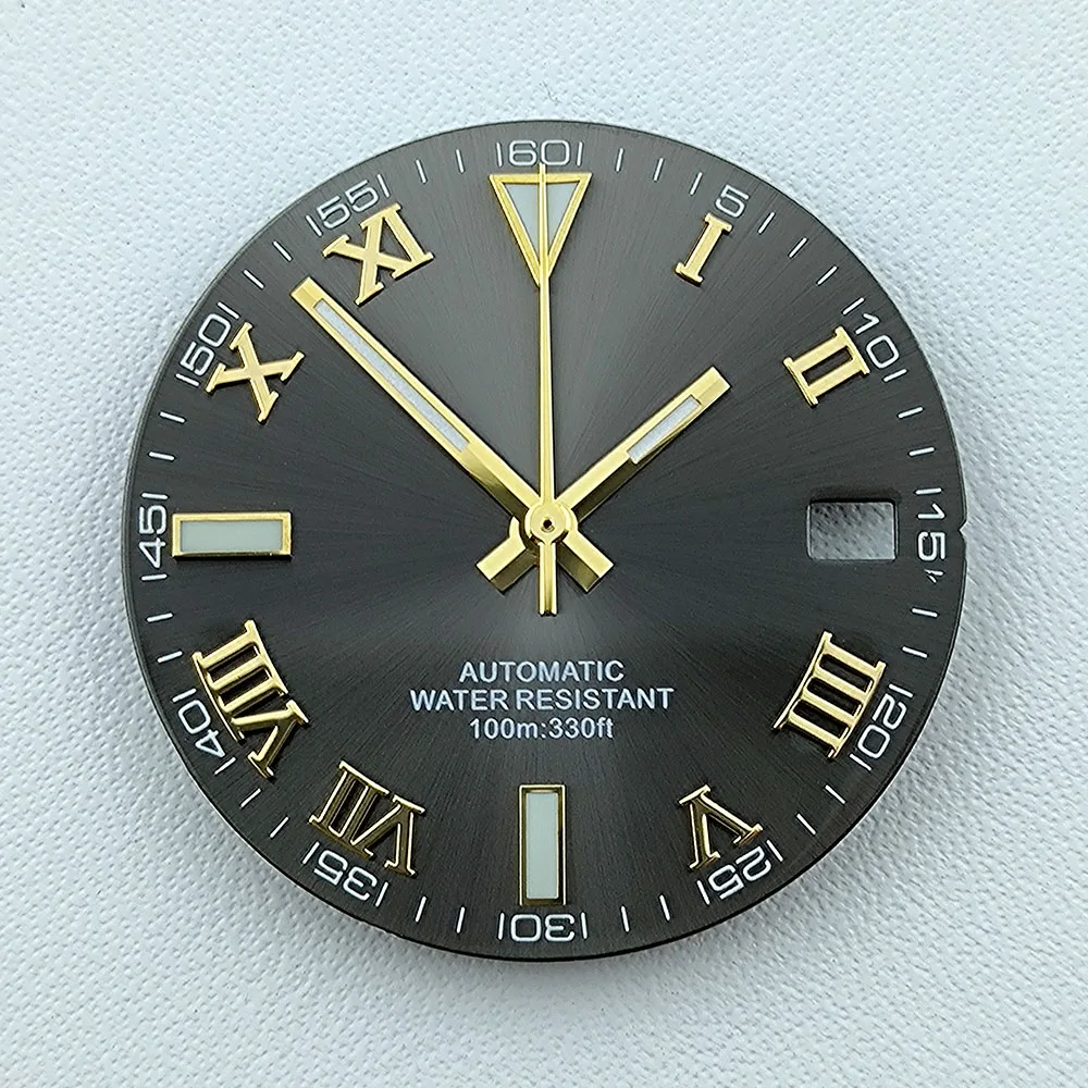 

NH35 dial 28.5mm Custom logo dial watch dial Green luminous suitable for NH35/NH36 movement watch accessories repair tools