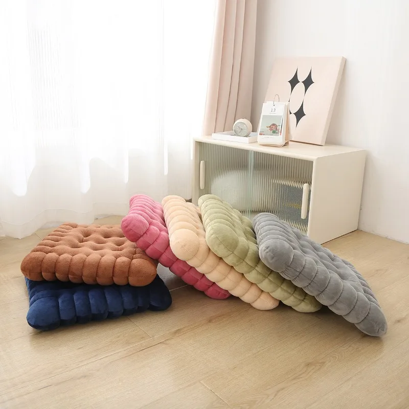 Thickened Futon Cookie Cushion Office Sedentary Cushion Tatami Mat B&B Practical Floor Cushion Rectangular Chair Cushion