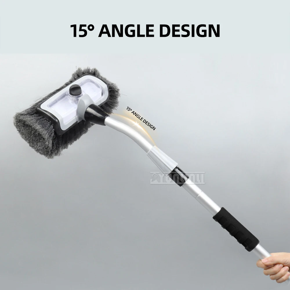1.5m Car Wash Brush with Long Handle Curved Rod Car Wash Mop Brush Car Wipe Car Tools