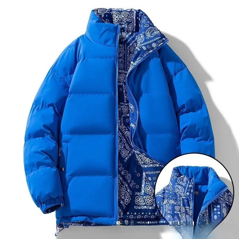 

Reversible Padded Jacket Double-Sided Wear Cotton Jacket Outdoor Wearable Couples Long Style Spring Season Thin Model