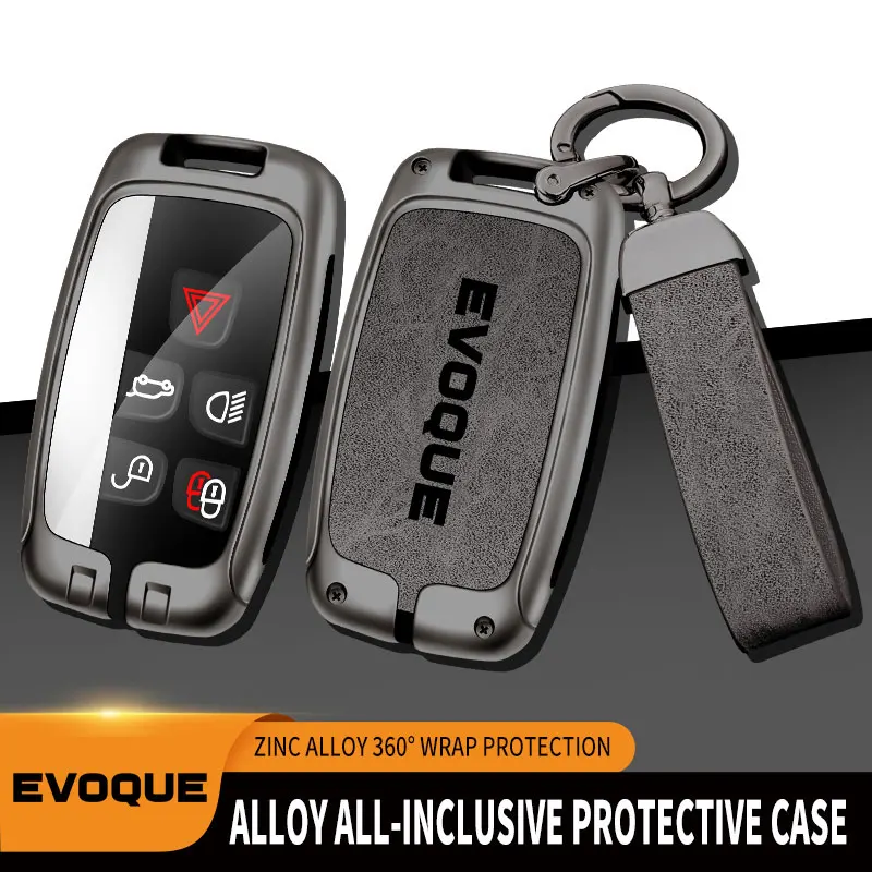 Suitable for Land Rover Evoque zinc alloy car key bag remote protector car keychain remote control button accessories