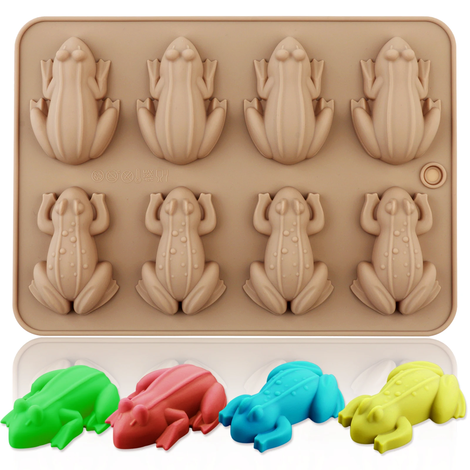 1Pcs Silicone Frog Mold Passover Thick Non-Stick Chocolate Pudding Candy Dessert Cake Making Mold
